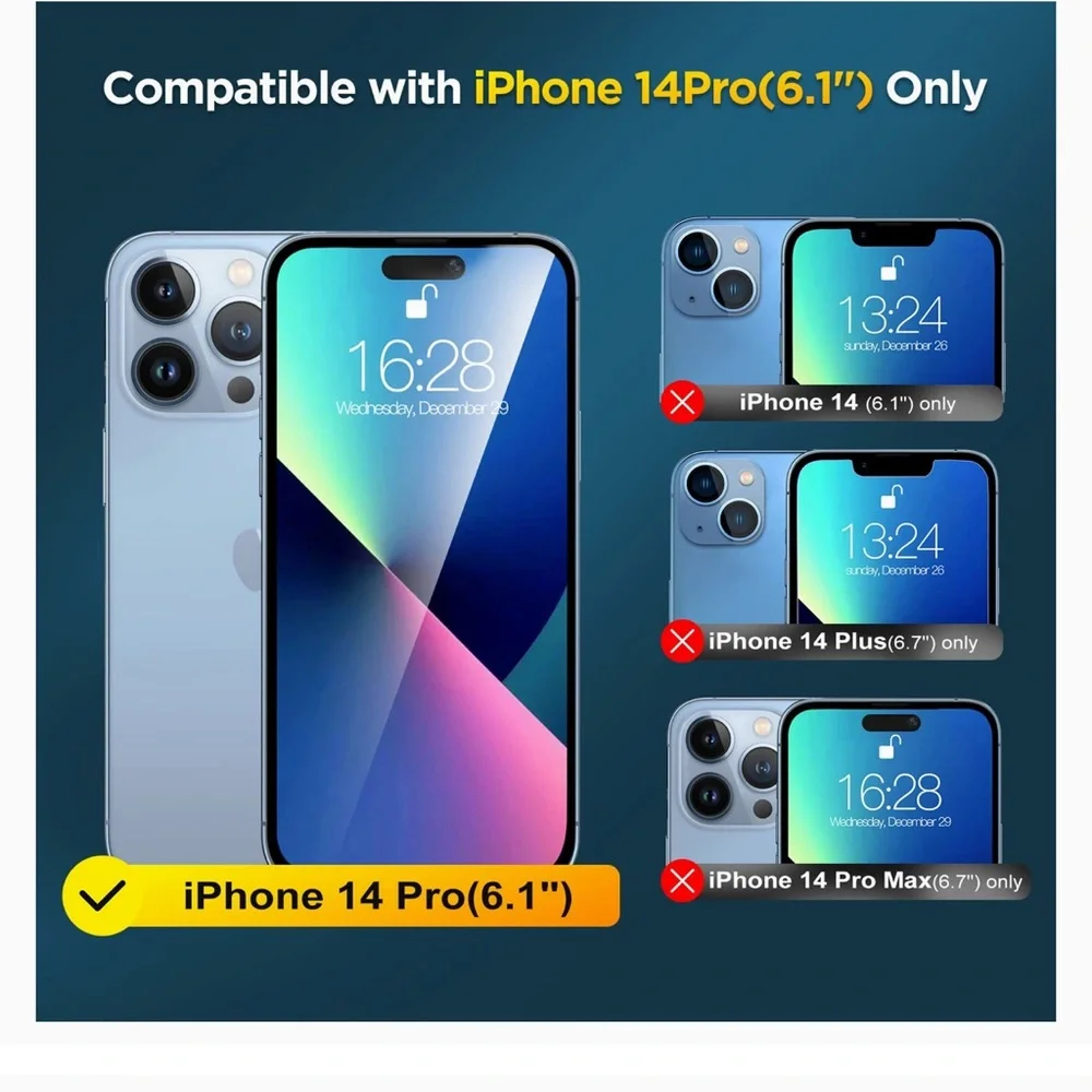Iphone pro screen protector (not for iphone 14 as per packaging)